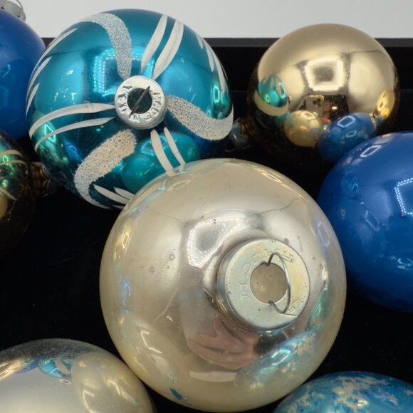 Vintage Mercury Glass Christmas Ornaments Rauch Made in USA - Picture 10 of 15